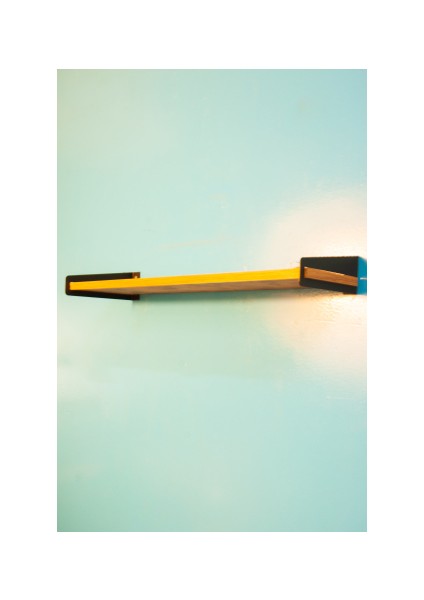 Dekoratif Metal Raf Ayağı (Siyah - Tekli)