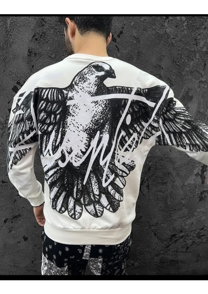 Oversize Kartal Sırt Baskılı Sweatshirt fiyatları