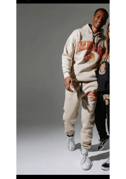 Unisex Oversize Üç Iplik Dokuma Şardonlu Baskılı Sweatshirt fiyatları