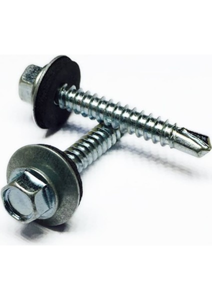 5,5X38MM Trapez Çatı Vidası (25'li Paket) + M8 Vida Sıkma Ucu (1 Adet)