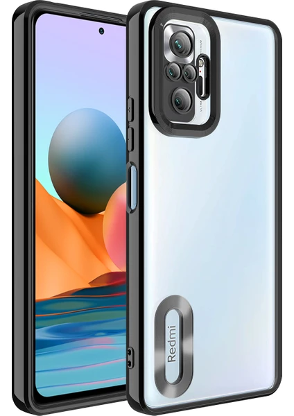 MTK Moveteck Xiaomi Redmi Note 10 Pro Kılıf Kamera Lens Korumalı Parlak Renkli Logosu Açık Derin Mor