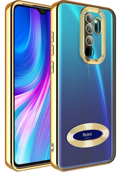 MTK Moveteck Xiaomi Redmi Note 8 Pro Kılıf Kamera Lens Korumalı Parlak Renkli Logosu Açık Kare Şeffaf