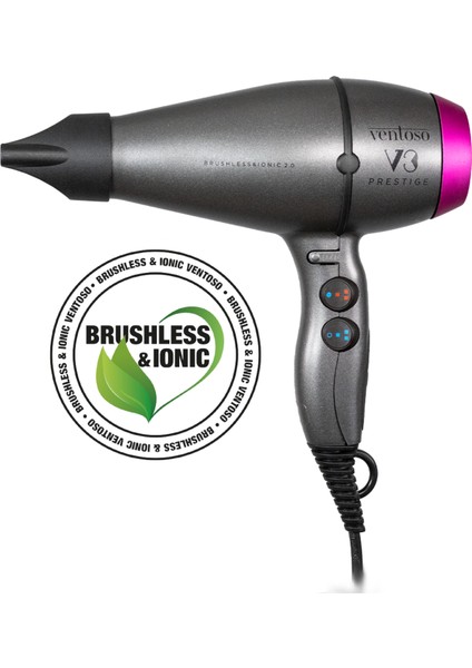 V3 Prestige Brushless & Ionic 2.0 2500 W Profesyonel Fön Makinesi Anatolian Fuschia