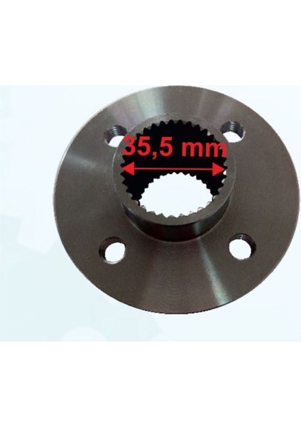 Atv Arka Dişli Flanşı Iç 35.5 mm 34 Freze 4 Delikli