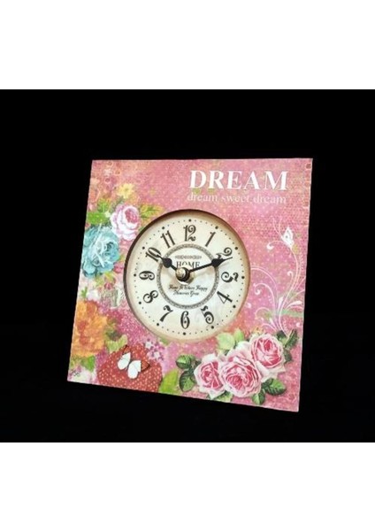 Mutfak Saatleri Serisi-Mb Kare Dream Temalı Masa-Duvar Saati-Küçük-16*16*3 CM