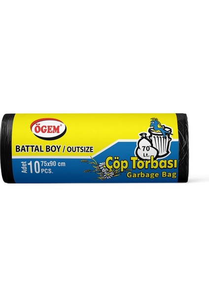 Toptan Çöp Torbası Battal Boy 75X90CM (1 Koli, 50 Adet)