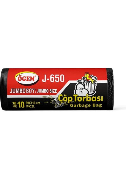 Toptan Çöp Torbası Jumbo Boy 80X110 cm - J650 (1 Koli, 20 Adet)