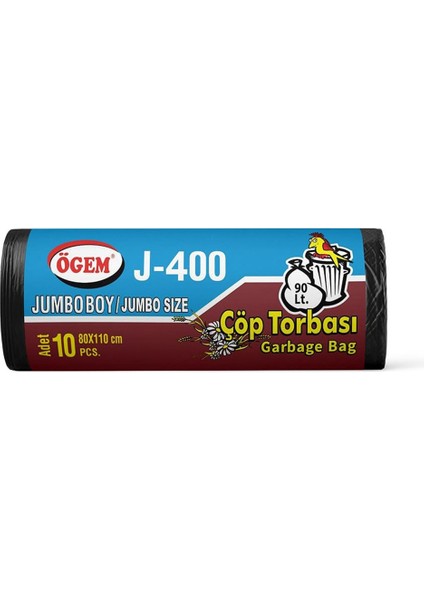 Toptan Çöp Torbası Jumbo Boy 80X110CM - J400 (1 Koli, 20 Adet)