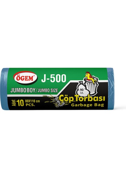 Toptan Çöp Torbası Jumbo Boy 80X110 cm - J500 (1 Koli, 20 Adet)
