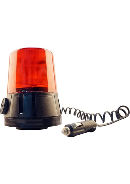 Ø110 Döner H3 35W Mıknatıslı Çakmak Fiş Lamba Ms 892 Kırmızı 12VDC