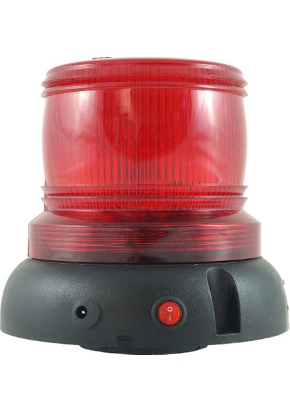 Ø110 LED Multifonksiyon Mıknatıslı Şarjlı Ikaz Lamba Ms 6607 Kırmızı 12VDC