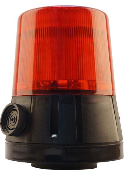 Ø110 LED Buzzer Mıknatıslı Ikaz Lamba Ms 847 Kırmızı 24VDC