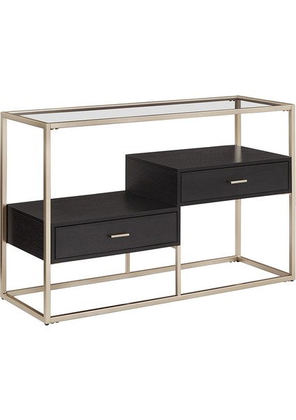 Faye Gold Metal Ahşap & Cam Dresuar