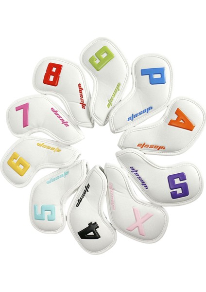 Golf Takozları Için 10 Adet Uzun Boynu Kalın Hissedin Aksesuar 10 Adet-Beyaz-Beyaz (Yurt Dışından)