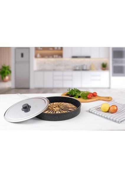 Granit Derin Balık Tavası Gözleme Tava 32 cm fiyatları