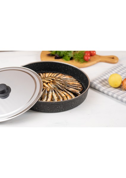 Granit Derin Balık Tavası Gözleme Tava 32 cm modelleri