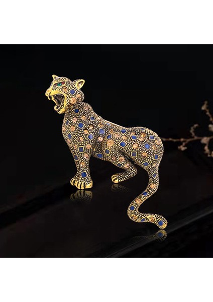 Moda Leopar Broş Pim Hayvan Şekli Rozet Giysi Çanta Aksesuarları Altın (Yurt Dışından) indirimleri