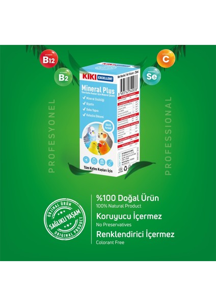 Kuş Mineral Plus 25 Ml. KB103