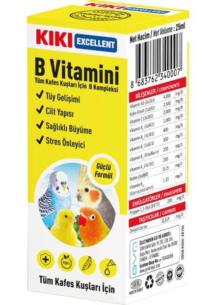 Kuş B Vitamini 25 Ml. KB106