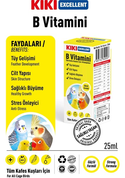 Kuş B Vitamini 25 Ml. KB106