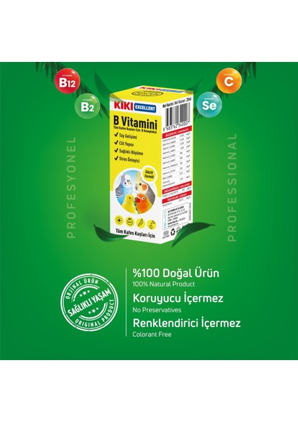 Kuş B Vitamini 25 Ml. KB106