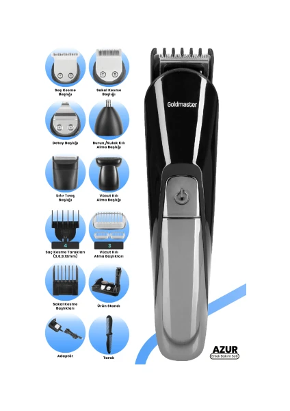 Azur GM 8106 Erkek Bakım Seti 14 In 1