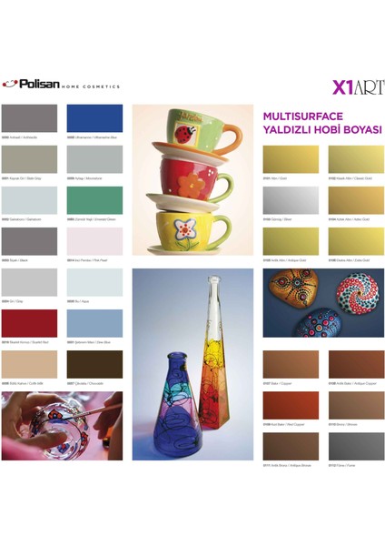 X1 Art Multisurface Hobi Boyası Bayrak Kırmızı 120 ml