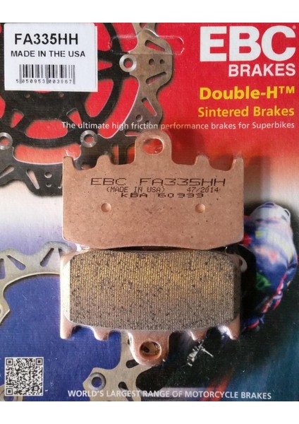 FA335HH 2005-2013 Bmw R 1200 Rt Uyumlu Ön Fren Balatası Sinterli Balata