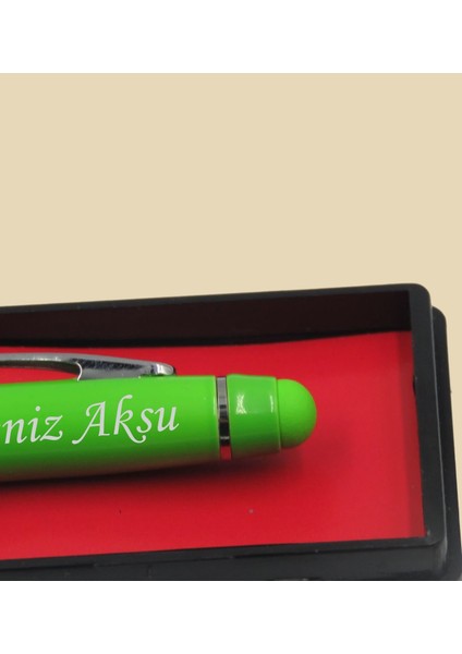 Bk Gift Kişiye Özel Isimli Açık Yeşil Touchpen Metal Tükenmez Kalem, Yeni Iş Hediyesi, Ofis Hediyesi