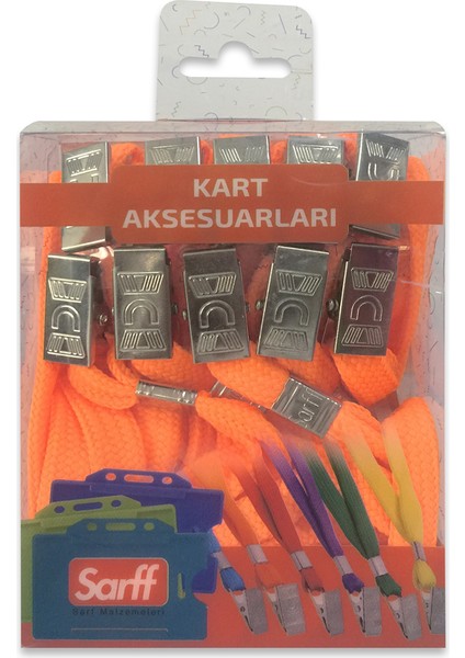 Metal Klipsli Turuncu Askı İpi 10'lu Blister