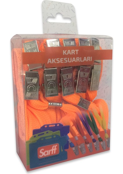 Metal Klipsli Turuncu Askı İpi 10'lu Blister