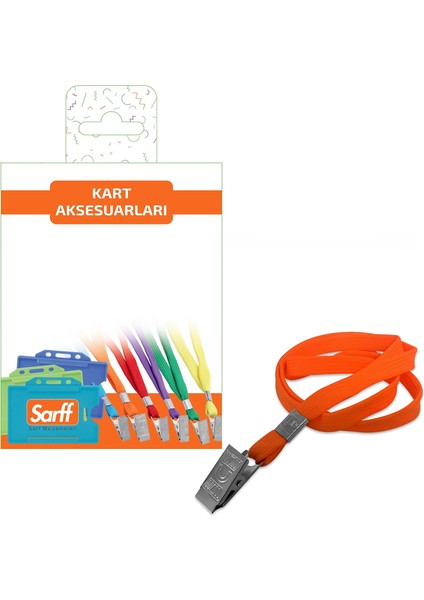 Metal Klipsli Turuncu Askı İpi 10'lu Blister
