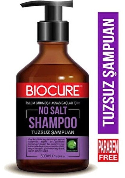 Tuzsuz Şampuan 500ML Işlem Görmüş Hassas Saçlar Için