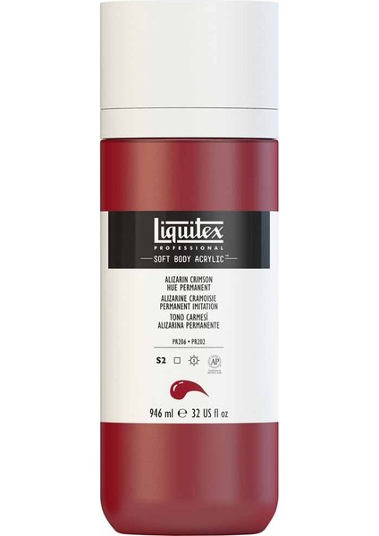 Professional Soft Body Akrilik Boya 946ML Alizarin Crimson Hue Permanent 116 S2 modelleri