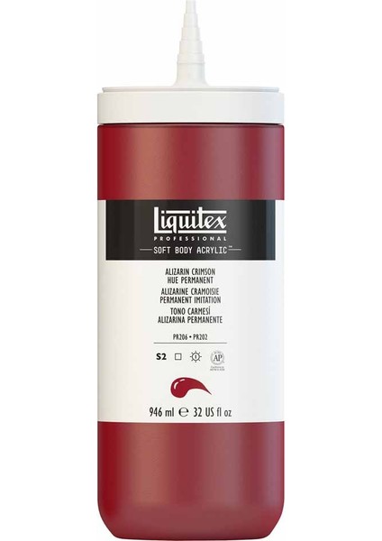 Professional Soft Body Akrilik Boya 946ML Alizarin Crimson Hue Permanent 116 S2 fırsatları