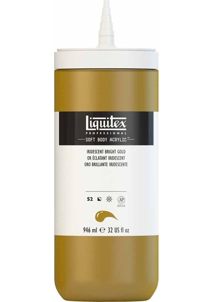 Professional Soft Body Akrilik Boya 946ML Iridescent Bright Gold 234 S2 fırsatları