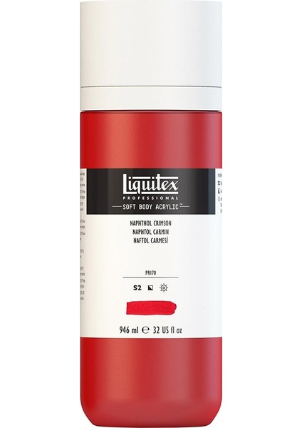 Professional Soft Body Akrilik Boya 946ML Naphthol Crimson 292 S2