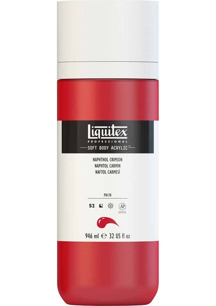 Professional Soft Body Akrilik Boya 946ML Naphthol Crimson 292 S2 modelleri