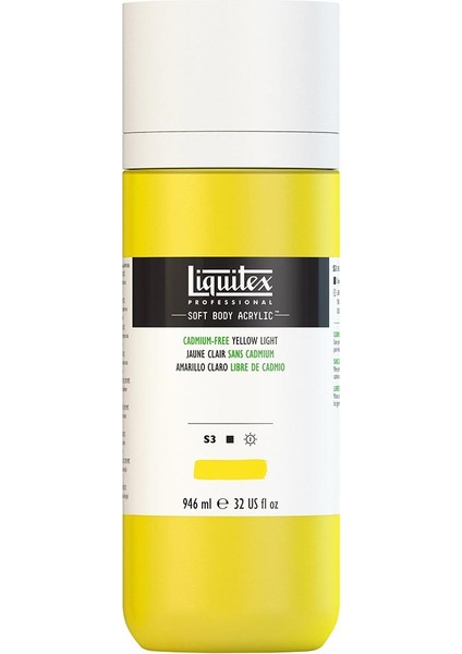 Professional Soft Body Akrilik Boya 946ML Cadmium-Free Yellow Light 889 S3