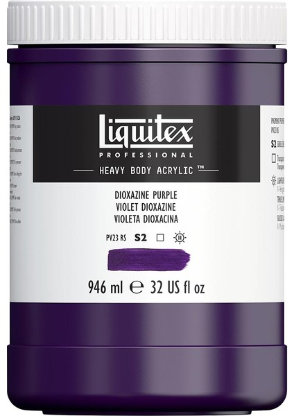 Professional Heavy Body Akrilik Boya 946ML Dioxazine Purple 186 S2