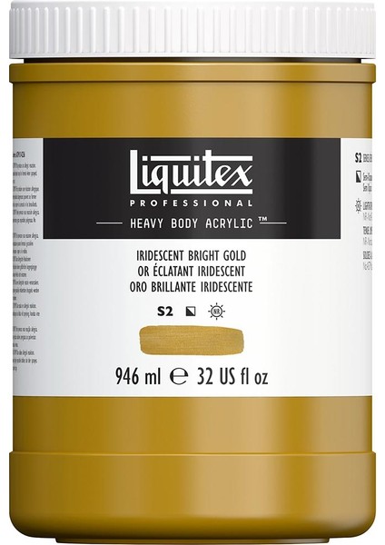 Professional Heavy Body Akrilik Boya 946ML Iridescent Bright Gold 234 S2