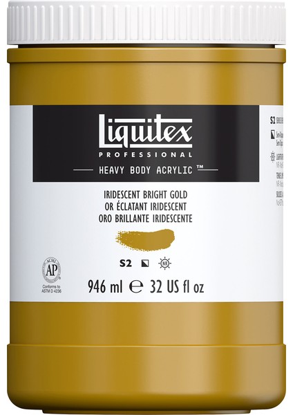 Professional Heavy Body Akrilik Boya 946ML Iridescent Bright Gold 234 S2 modelleri