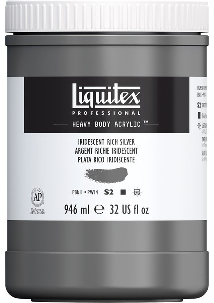 Professional Heavy Body Akrilik Boya 946ML Iridescent Rich Silver 239 S2 modelleri