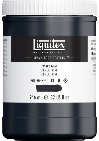 Professional Heavy Body Akrilik Boya 946ML Payne's Gray 310 S1