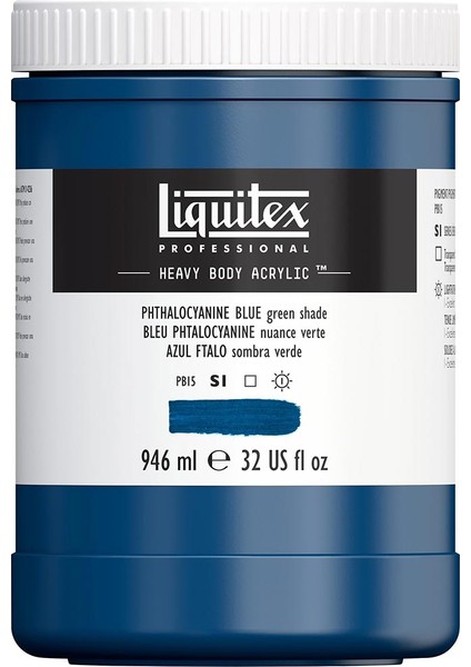 Professional Heavy Body Akrilik Boya 946ML Phthalocyanine Blue Green Shade 316 S1