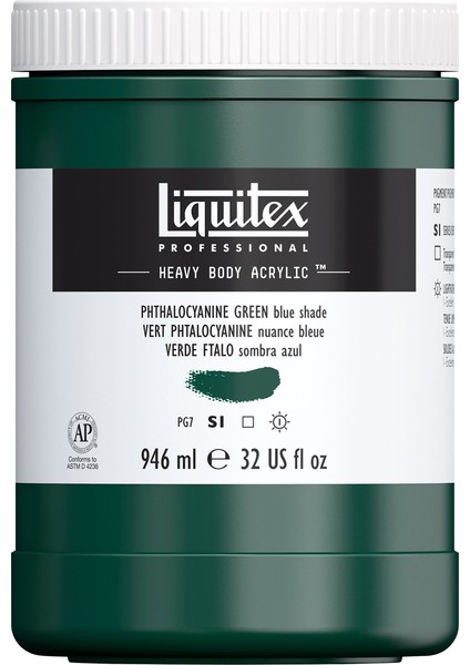 Professional Heavy Body Akrilik Boya 946ML Phthalocyanine Green Blue Shade 317 S1 modelleri