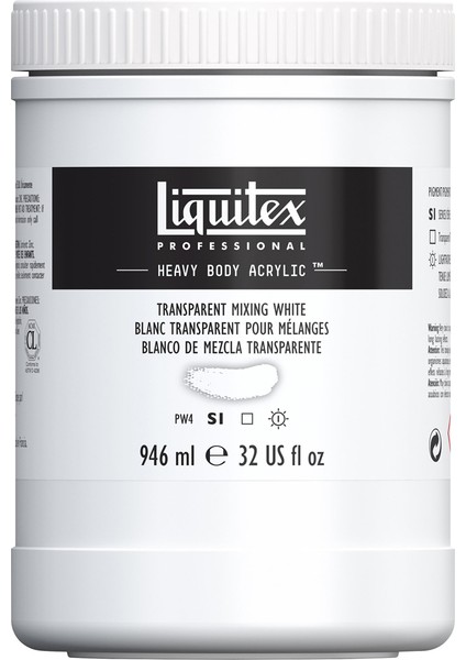 Professional Heavy Body Akrilik Boya 946ML Transparent Mixing White 430 S1 modelleri