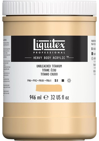Professional Heavy Body Akrilik Boya 946ML Unbleached Titanium 434 S1