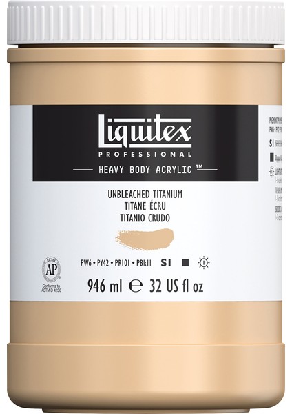 Professional Heavy Body Akrilik Boya 946ML Unbleached Titanium 434 S1 modelleri