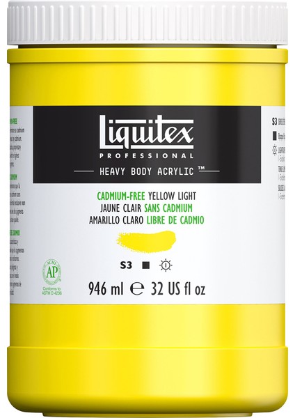 Professional Heavy Body Akrilik Boya 946ML Cadmium-Free Yellow Light 889 S3 modelleri